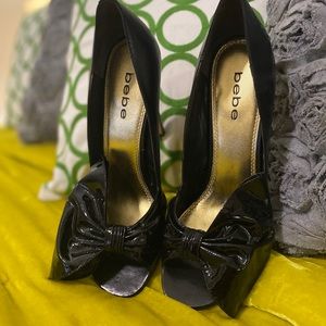 Bebe Leather Dania heels